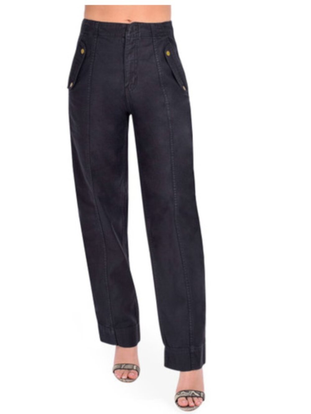 FRAME Utility Barrel Pants – Washed Black – Size 29